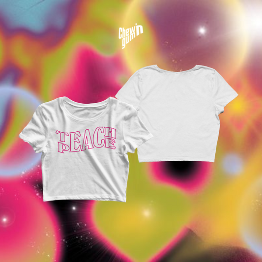 " Teach Peace "(Unisex) Cropped top