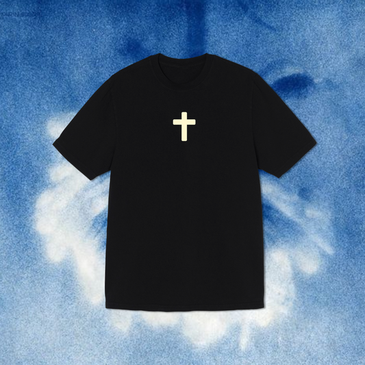 "Crown Cross"(Unisex) Embroidered Oversized T