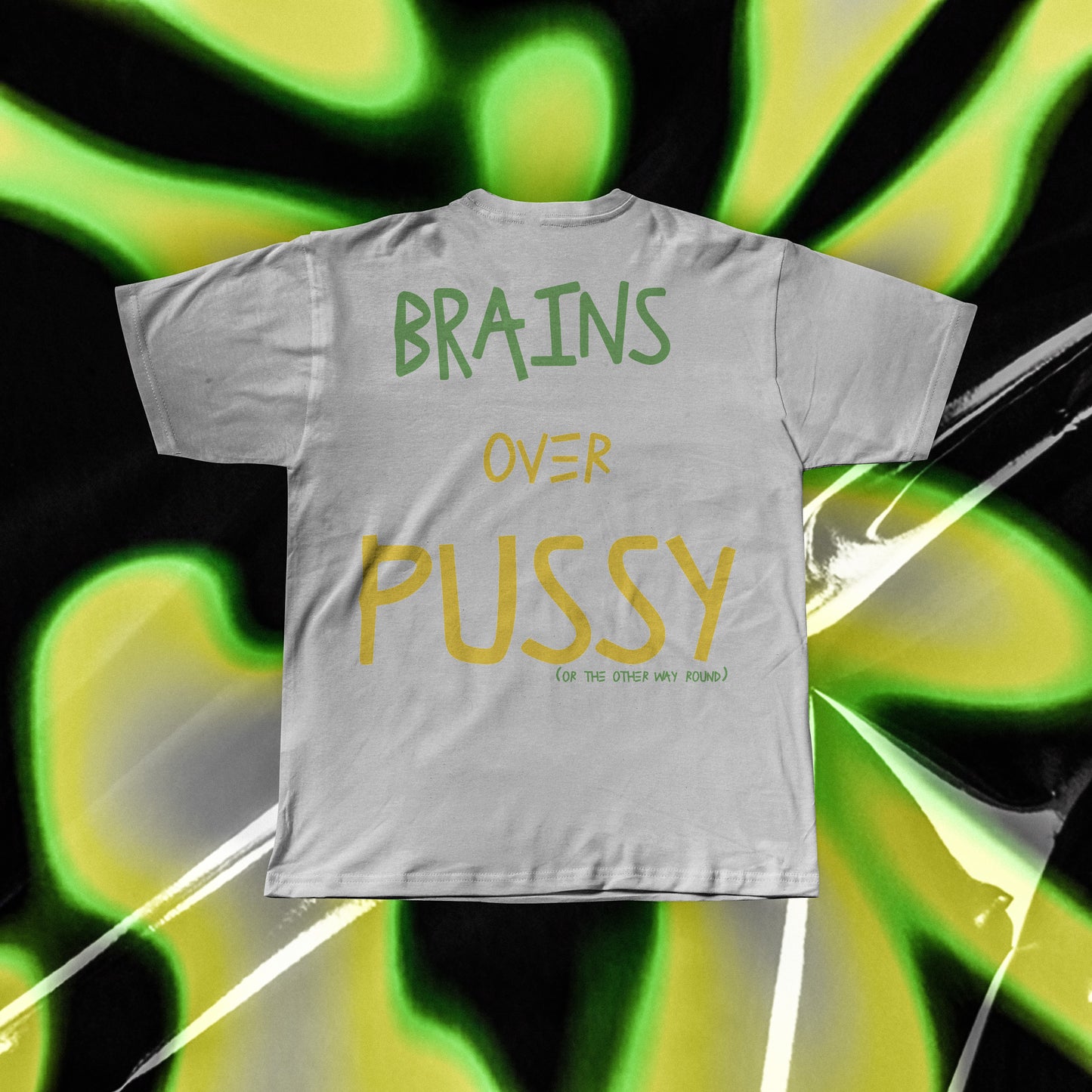 BRAINS OVER PU#*Y Regular T-shirt