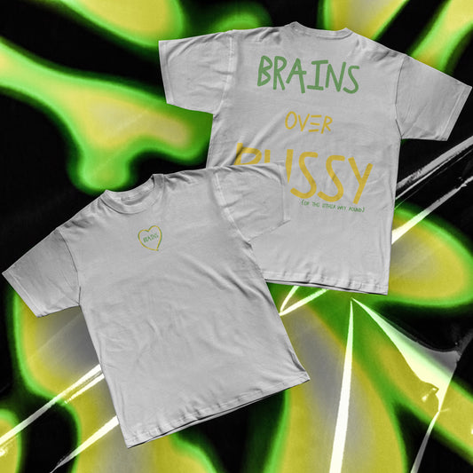 BRAINS OVER PU#*Y Regular T-shirt