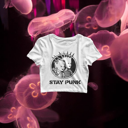 " Stay Punk "(Unisex) Cropped top