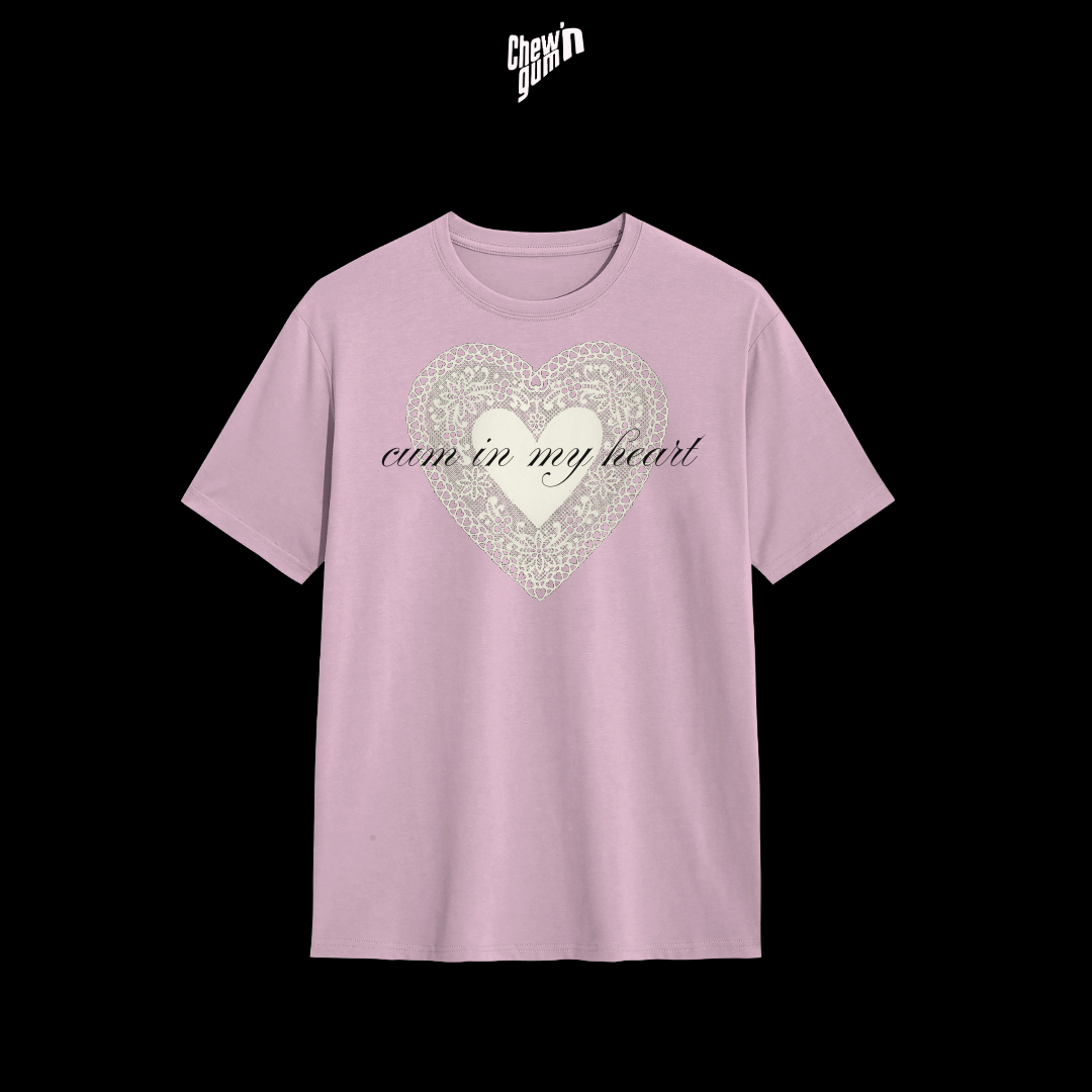 "Cum in my heart"  "(Unisex) Oversized T