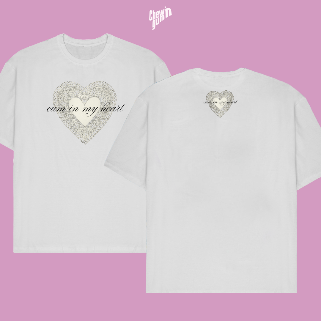 "Cum in my heart"  "(Unisex) Oversized T