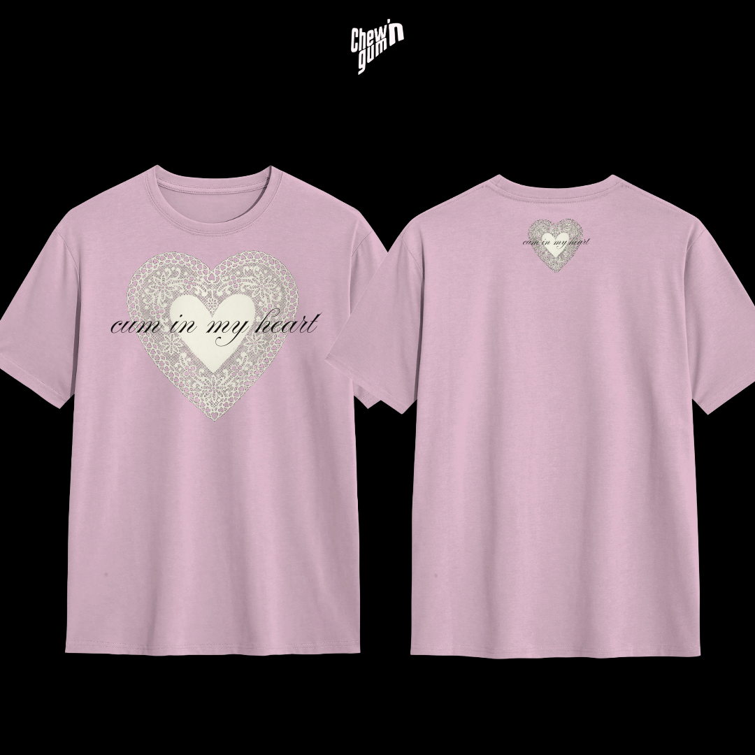 "Cum in my heart"  "(Unisex) Oversized T