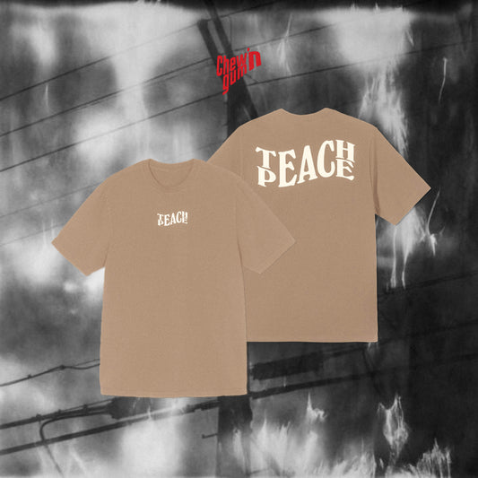 "Teach peace"(Unisex) Oversized T